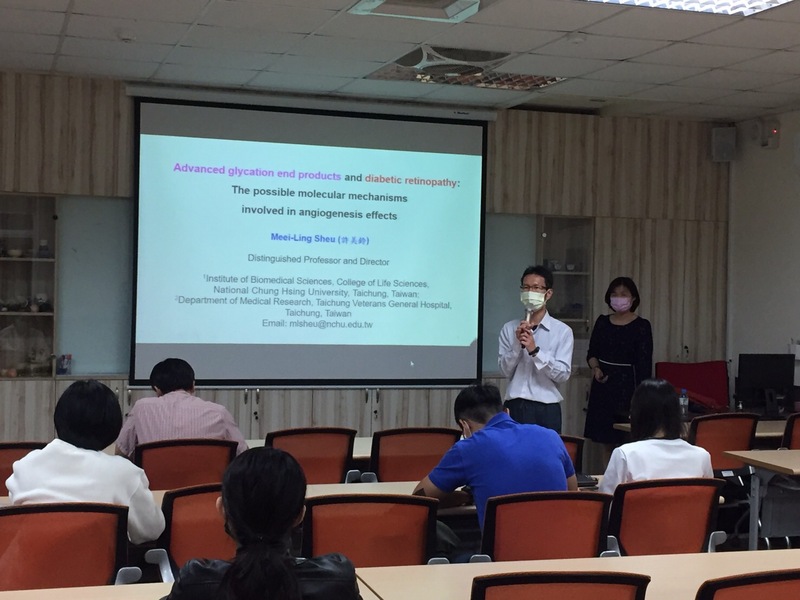 【專題演講】Advanced glycation end products and diabetic retinopathy：The possible molecular mechanisms involved in angiogenesis effects-許美鈴特聘教授兼所長 (國立中興大學生物醫學研究所)(2021/11/24)圖片